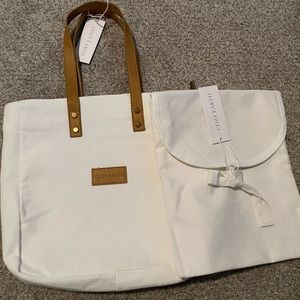 Cozy earth tote bag and pouch.